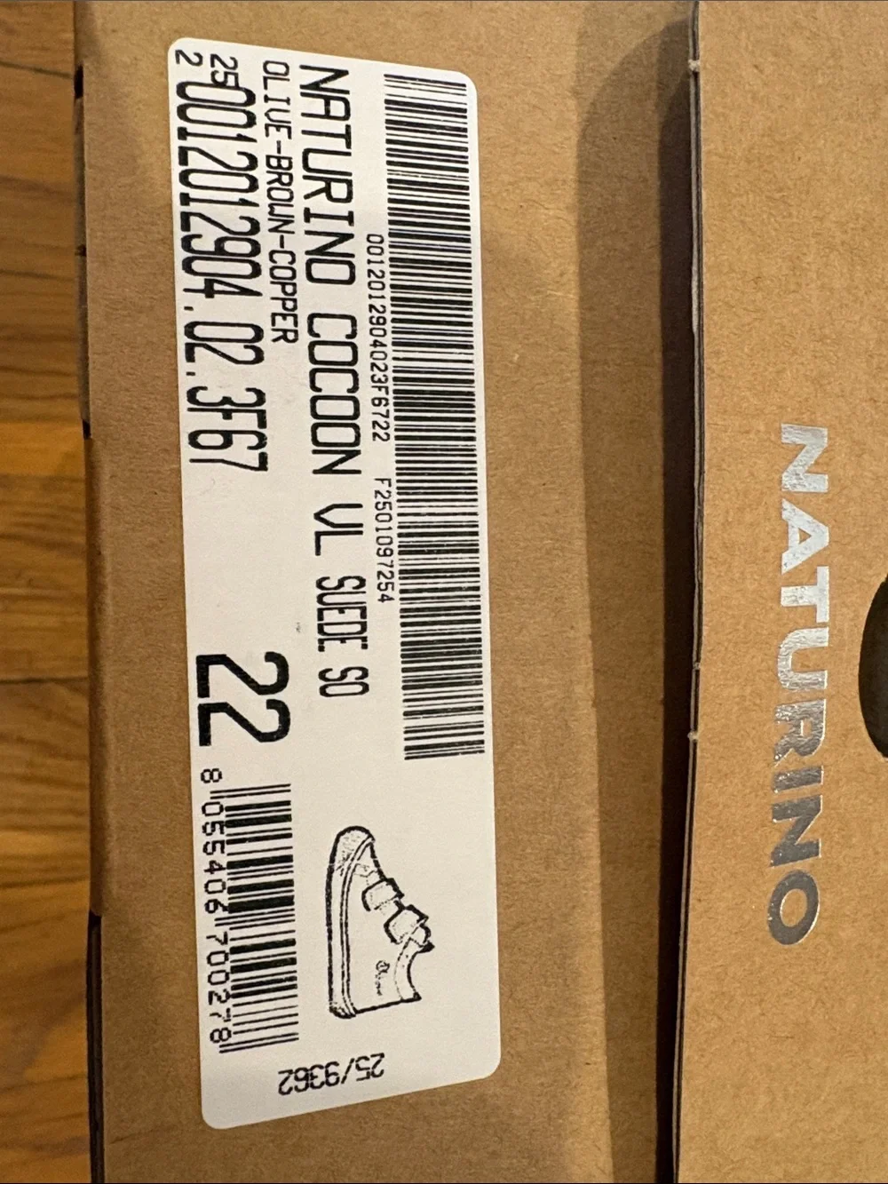 Naturino Olive Green Suede Double-Velcro Toddler Shoes